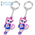 Factory direct sale no minimum order custom pvc rubber gear shaped globe keychain